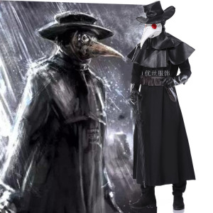 中世纪蒸汽朋克风 万圣节成人cos欧美瘟疫鸟嘴医生 乌鸦长嘴面具