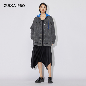 ZUKKA PRO卓卡女装秋冬新品牛仔外套设计感小众加厚上衣慵懒风