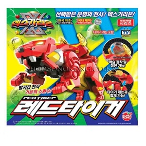 现货韩国正品 x garion嘉利恩红虎战士变形玩具red tiger男孩玩具