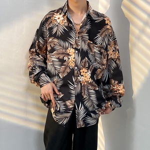 巴洛克宫廷风衬衫男高级感痞帅东南亚风格花衬衣oversize外套夏季