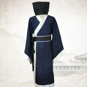 古代棉麻书生文人秀才诗人老者教书先生衣服古装平民百姓演出服装