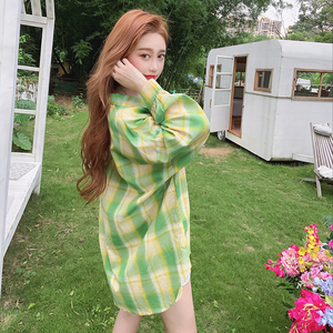 方格子衬衫女外套