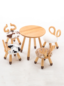 儿童幼儿园实木桌椅组合动物卡通椅子学习手工玩具桌椅客厅阳台
