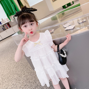 女童夏日清爽连衣裙1-6岁小女孩韩版短袖裙子3日常可爱宝宝公主裙