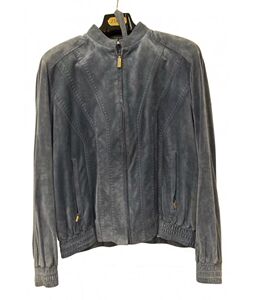 【国内现货】法国zilli男装灰色立领拉链磨砂皮夹克