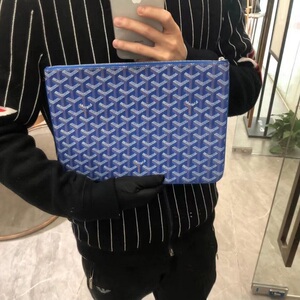 戈雅goyard高雅德手拿包狗牙包真皮男女信封包明星同款ipad文件包