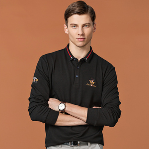 【8978】秋季保罗衫长袖休闲polo经典骑士刺绣50%棉,50%聚酯纤维