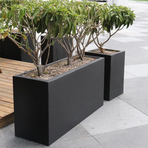 户外铁艺花箱组合室外铁皮花盆阳台花池外摆花槽隔断花架坛长方形