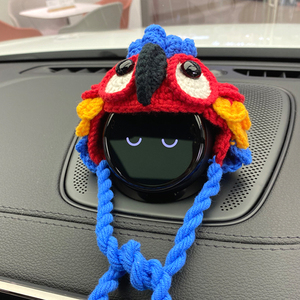 蔚来nomi帽子鹦鹉造型纯手工制作可定制es8ec6配件汽车载改装饰品