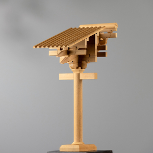 晚峰正定隆兴寺摩尼殿柱头斗拱积木中国古建筑榫卯模型益智