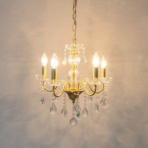 洛西可中古美式蜡烛小吊灯法式宫廷房间卧室餐厅客厅全铜水晶灯具