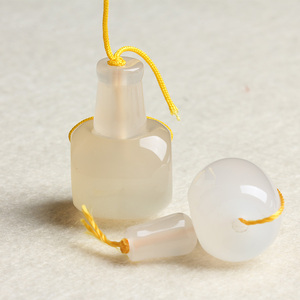 天然藏式白玛瑙三通佛头佛塔佛珠手串手链金刚星月菩提配饰搭配