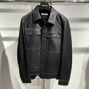 卡宾男装国内代购221312200101皮衣皮茄克皮外套皮夹克2213122001