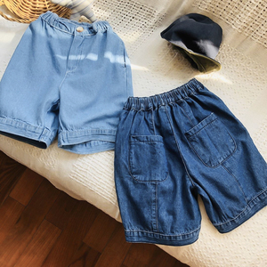 轻薄凉爽 2020夏韩国儿童宝宝全棉牛仔宽松防蚊防晒透气七八分裤