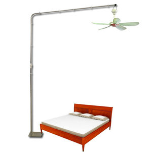 中联小吊扇配套床上支架微风扇床头固定架子落地式挂杆静音伸缩式