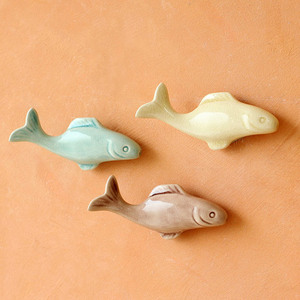 悠游鱼陶瓷壁挂装饰品裂纹瓷年年有余鱼壁饰 结婚礼物