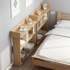 小型多功能储物柜床边柜子家用客厅卧室床头柜长条横靠墙窄架子