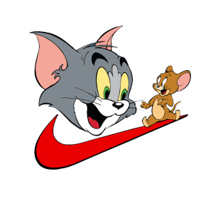 汽车划痕车贴创意猫和老鼠耐克联名经典卡通贴纸个性电动装饰防水