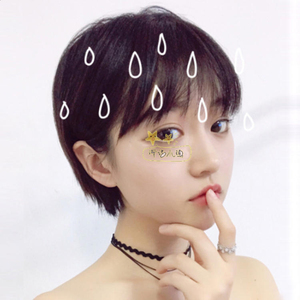 超短发假发女韩版齐耳气质中性帅气蓬松修脸波bobo头自然逼真网红