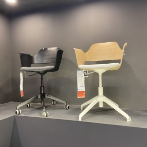 宜家菲亚伯会议椅高扶手久坐办公转椅北欧简约家庭办公椅国内代购