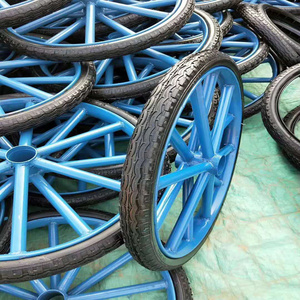 26型人力车工地车朝阳耐用耐磨轮胎手推车斗车环卫板车轮子免充气