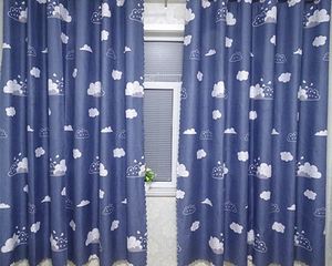 。滑道式隔断拉帘房间布免打孔卧室客厅家用窗帘短成品 简约现代