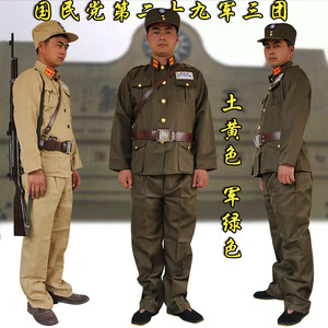 国军服装男女民国军官服装话剧沙家浜小品演出服国民党军装士兵服