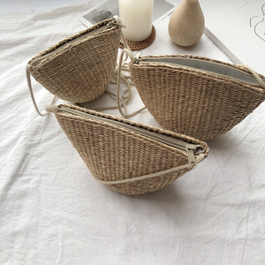 小草包春夏海滩度假风草编织麻绳单肩包新款斜挎包包