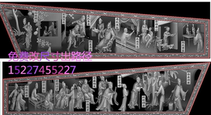新棺材寿材寿木精雕图灰度图二十四孝电脑雕刻图浮雕图17