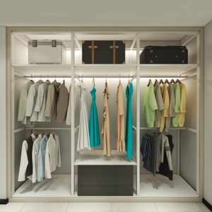 铝合金框架衣柜零甲醛全屋定制衣柜家具整体衣柜卧室衣帽间门定做