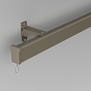 圣柔窗帘轨道滑轨加幔铝合金侧装顶装窗帘杆纳米静音导轨窗帘盒