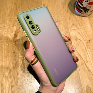 防摔手机壳华为nova6个性撞色按键nova6se半透明镜头全包保护壳华为