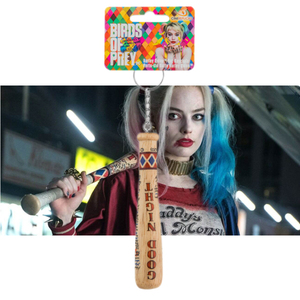 现货自杀小队x特遣队周边联名小丑女哈莉奎茵棒球棒钥匙扣挂件