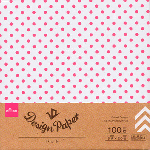 日本大创 单面点状图案折纸 点点手工纸 正方形儿童diy daiso