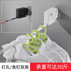 日式晾衣绳室内免打孔家用防滑防风伸缩宿舍多功能阳台晾衣神器