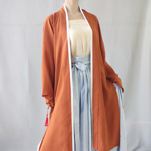 漫春雪汉服【西子】窄袖对襟长衫长褙子纯色宋制日常平价现货春夏