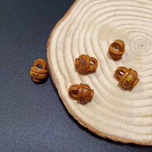 桃篮桃核雕刻精品桃篮桃核雕刻小篮子宝宝小桃