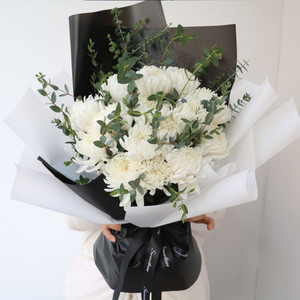 清明扫墓上坟祭奠黄白菊鲜花花束贵州六盘水六枝特区盘县同城速递