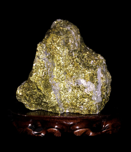 天然黄金矿石原石结晶体奇石观赏石招财办公室风水装饰客厅摆件