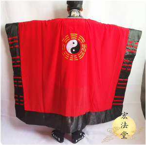 道服道袍仙鹤八卦经衣道士服装仙鹤道衣太极高功服红色八卦法袍