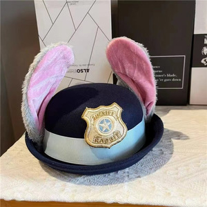 cosplay兔子朱迪疯狂动物城头饰儿童耳朵帽子发夹可爱甜美兔发箍
