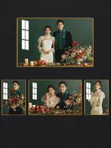婚纱照相框挂墙大尺寸组合套装结婚照放大相片制作全家福定制水晶