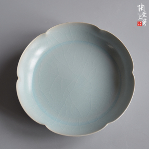 王振峰汝瓷古釉葵花洗汝窑壶承杯垫茶托小果盘苏富比拍卖款复刻