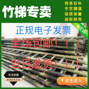 毛竹梯子直梯2米3米4米5米6米7米8米9米工程电力全绝缘幼儿园竹梯