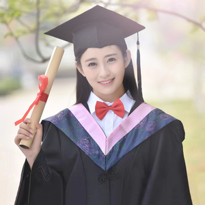 学士服内搭领结红色日系毕业照女生系带领花学院风蝴蝶结衬衫领带
