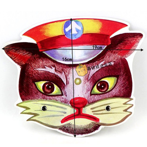 黑猫警长动物头饰 儿童表演道具幼儿园课堂教学用品舞台游戏面具