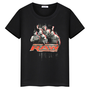 约翰塞纳big show兰迪奥顿triple h短袖t恤摔角圆领宽松休闲上衣