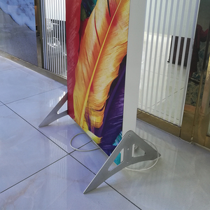 银色/黑色三角支架高清uv软膜拉布灯箱落地立式单双面灯箱灯底座