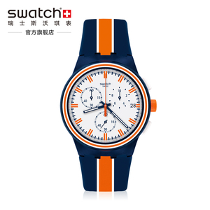 swatch斯沃琪瑞士手表 法网特别款平局决胜三眼夜光电子表susz400