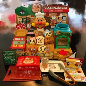 现货包邮 日本面包超人过家家玩具面包工坊咖啡吧模拟超市收银机